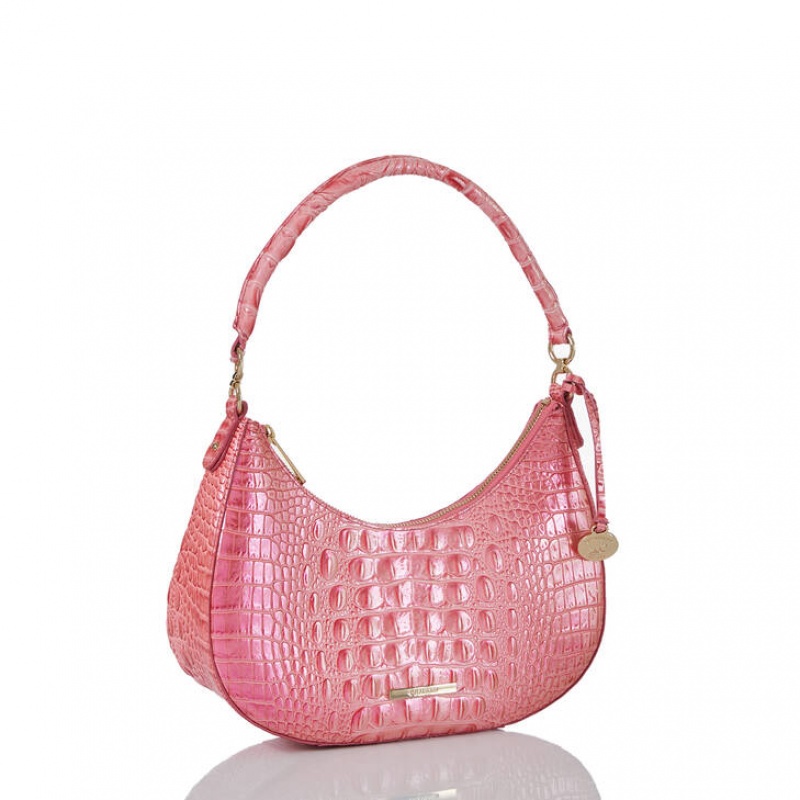 Pink Women\'s Brahmin Small Bekka Shoulder Bags | 2430UALJB