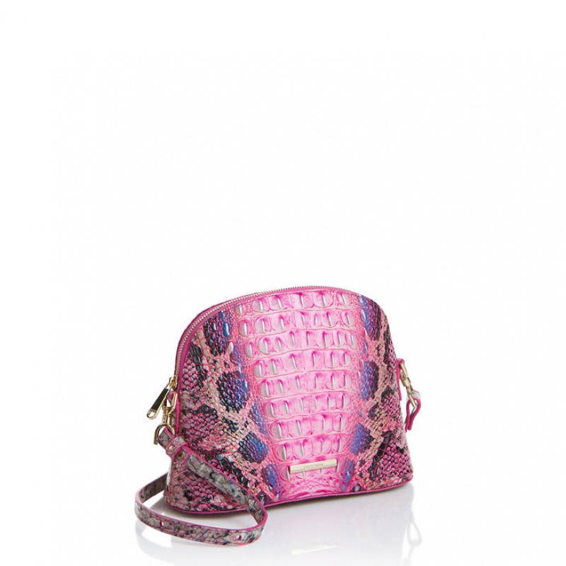 Pink Women's Brahmin Small Georgina Crossbody Bags | 5081CPKFV