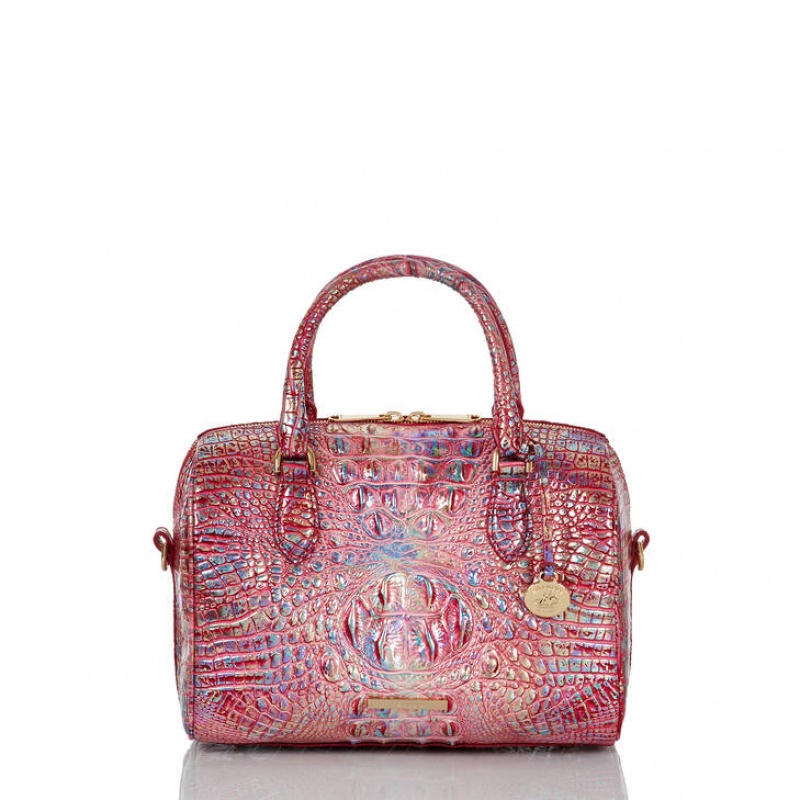 Pink Women\'s Brahmin Stacy Satchel Bags | 3698KFWSB