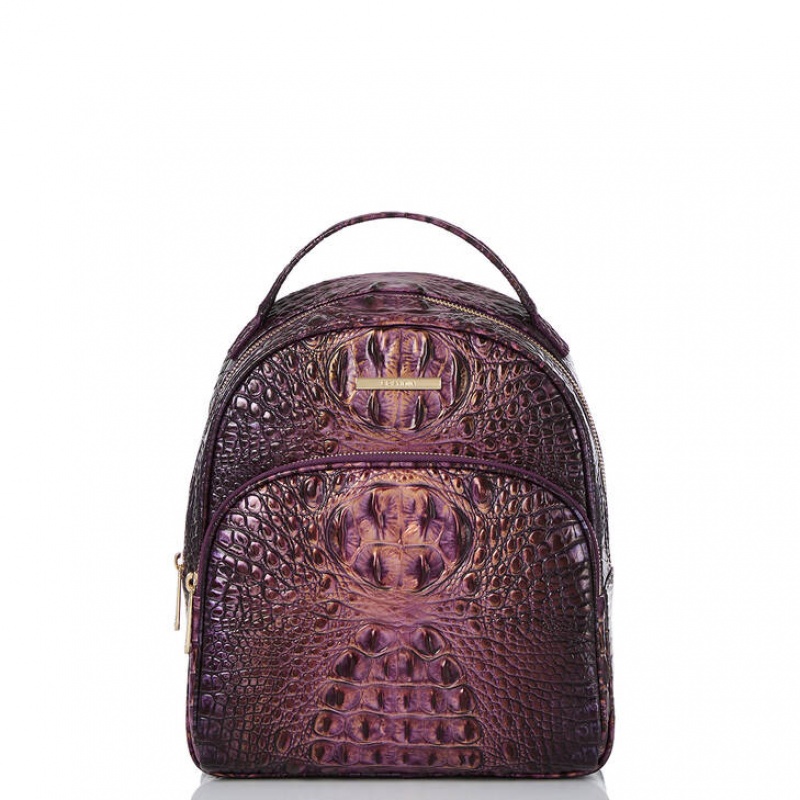 Purple Women\'s Brahmin Chelcy Backpacks | 0729SOPMW