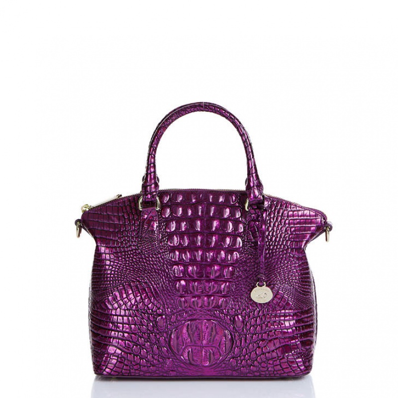 Purple Women\'s Brahmin Duxbury Satchel Bags | 3517WQSOK