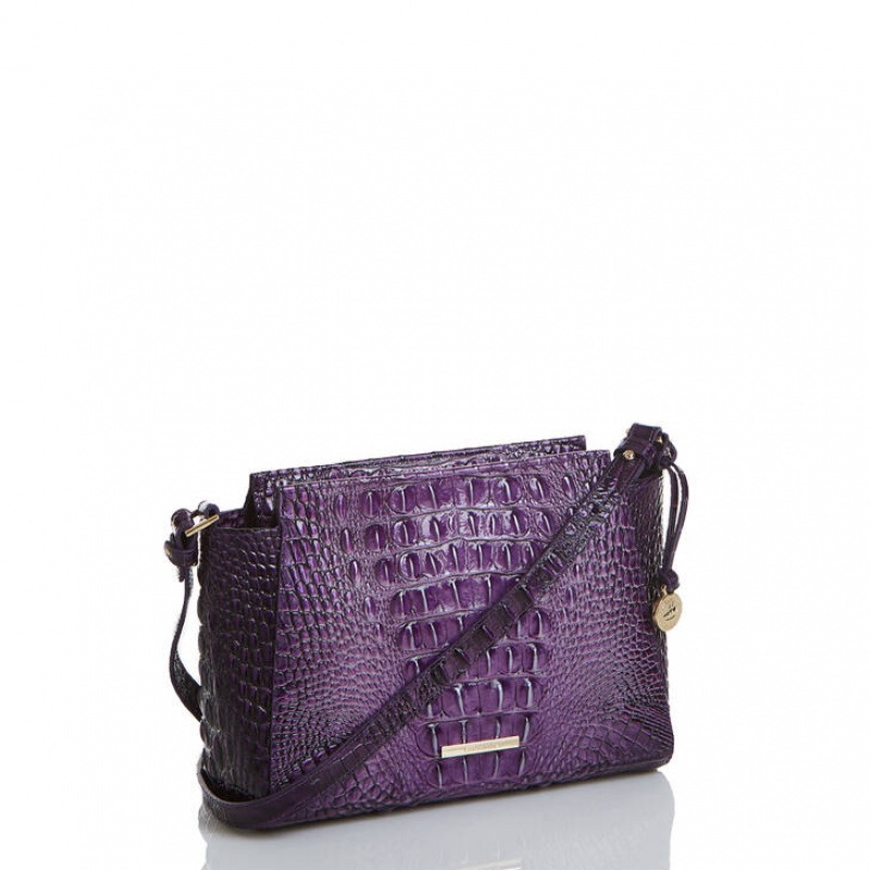 Purple Women's Brahmin Hillary Crossbody Bags | 8410TJSLQ