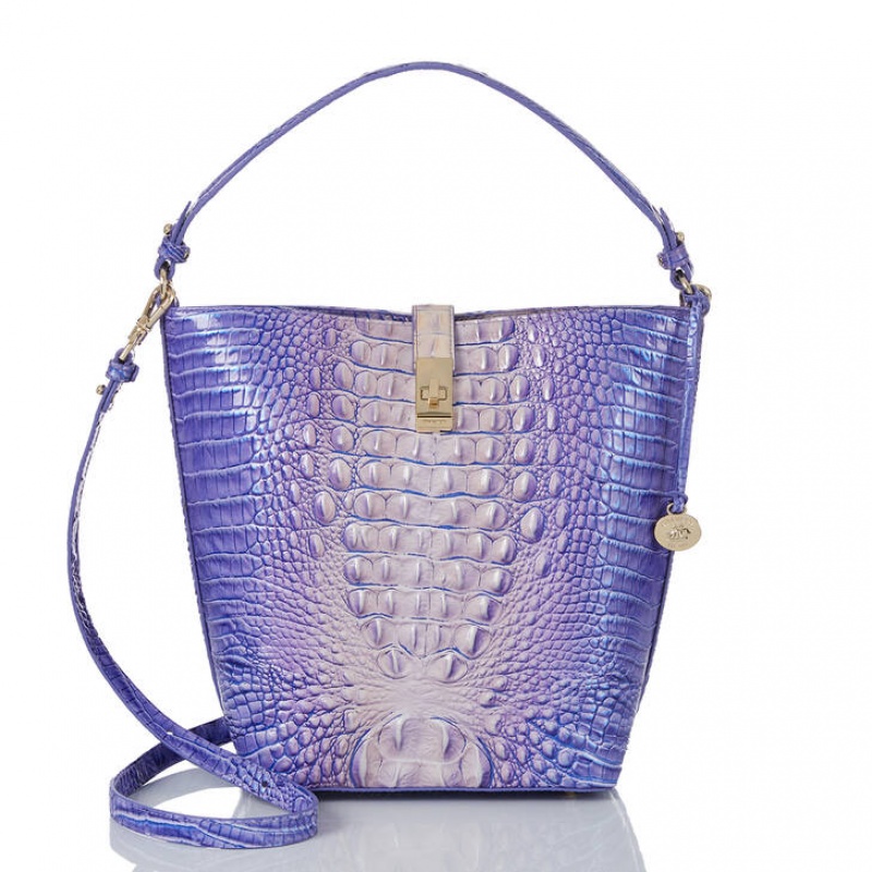 Purple Women's Brahmin Shira Bucket Bags | 2317WJRAK