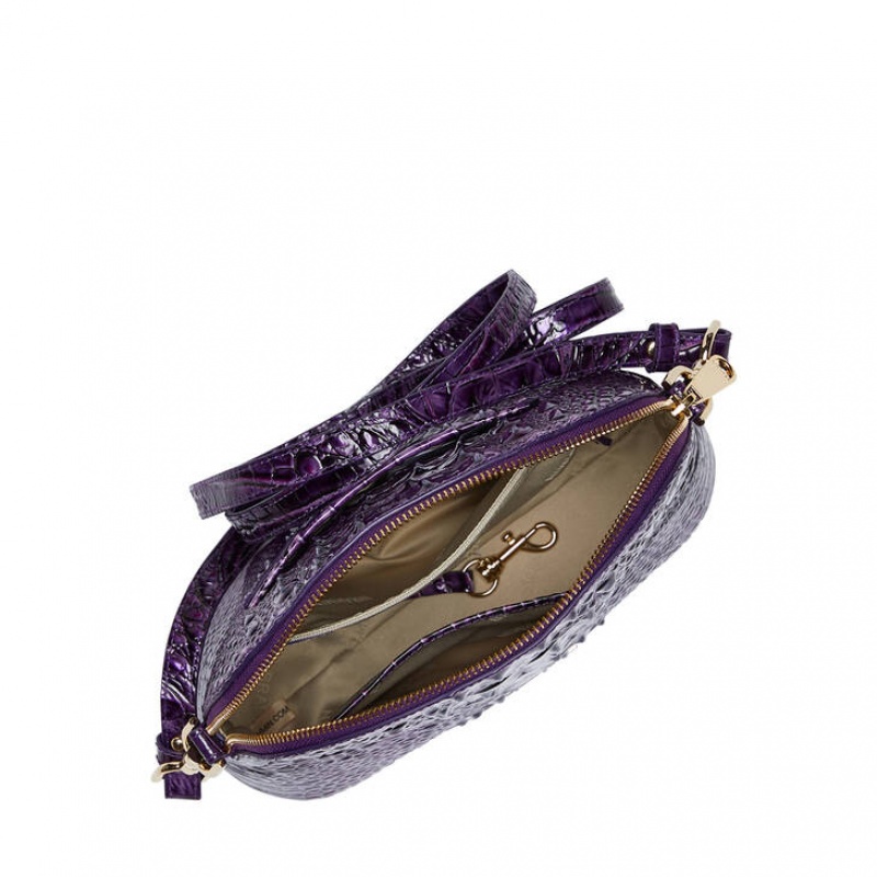 Purple Women's Brahmin Small Georgina Crossbody Bags | 3524NAVFK