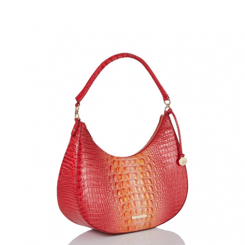 Red Women's Brahmin Bekka Shoulder Bags | 1709HWNBX