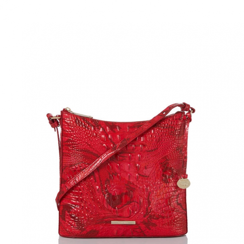 Red Women\'s Brahmin Katie Crossbody Bags | 5180WEACO