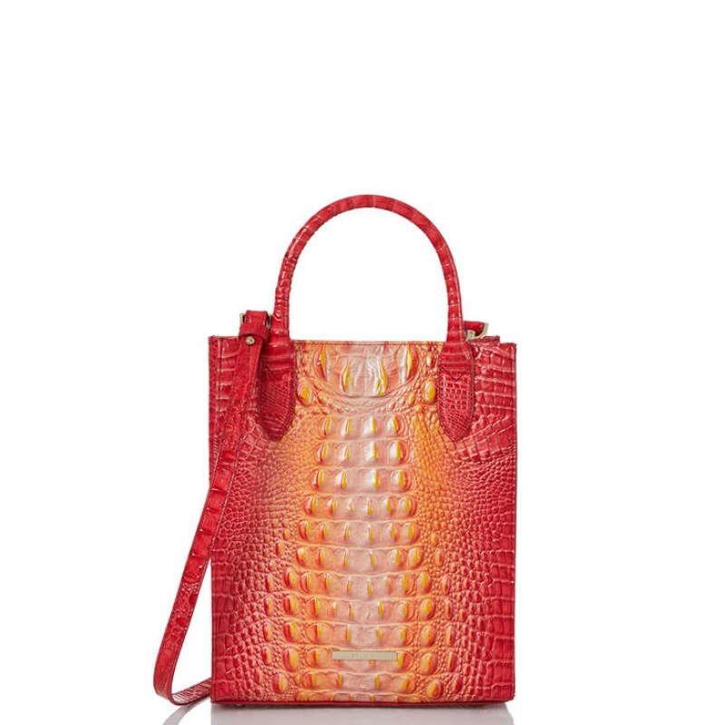 Red Women's Brahmin Moira Tote Bags | 8160RDBYQ