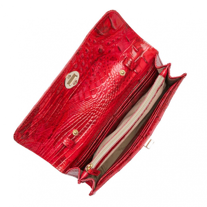 Red Women's Brahmin Polina Crossbody Bags | 8065KJIAF