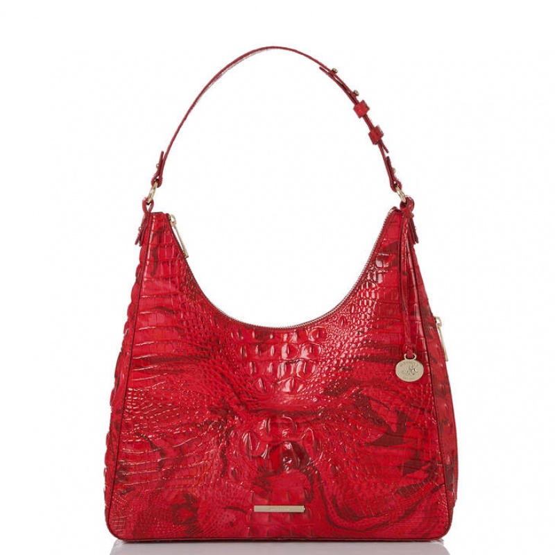 Red Women\'s Brahmin Tabitha Shoulder Bags | 4972DWGPO