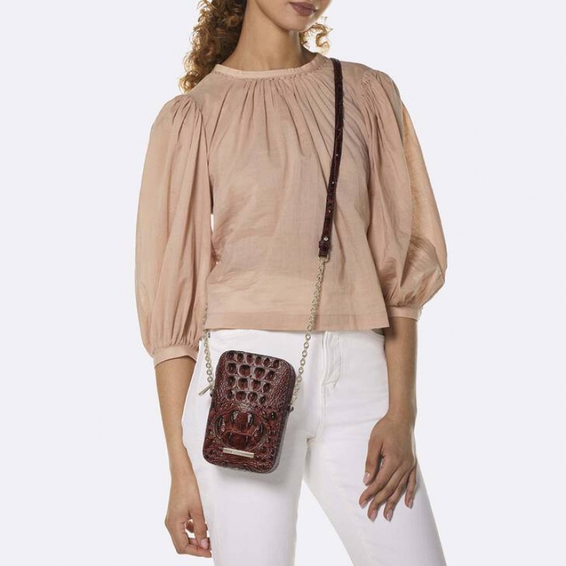 Rose Gold Women's Brahmin Cassia Crossbody Bags | 5364IWUKM