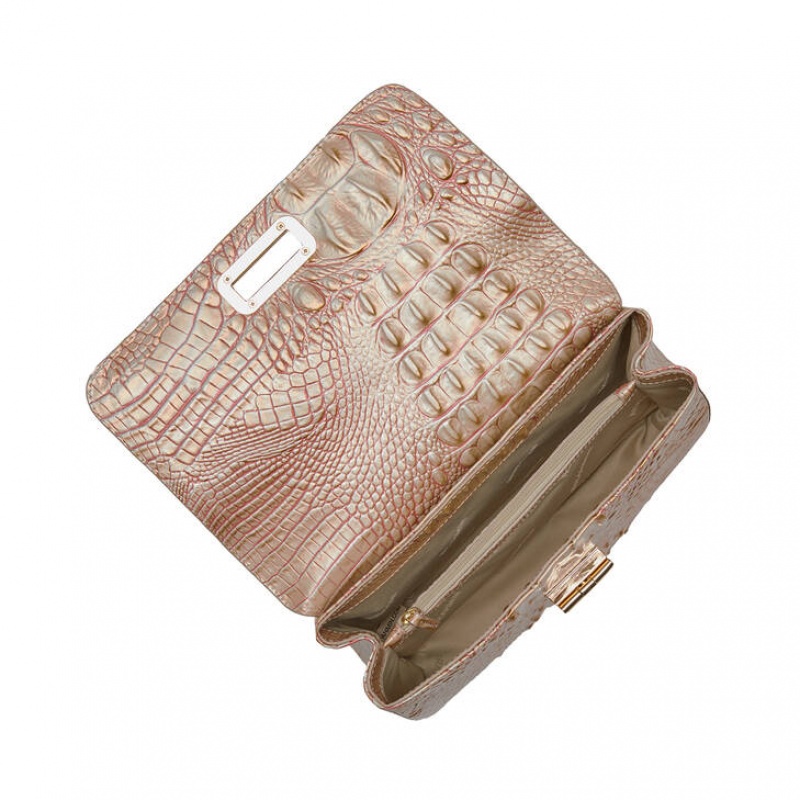 Rose Gold Women's Brahmin Rosalie Crossbody Bags | 0893JXONH