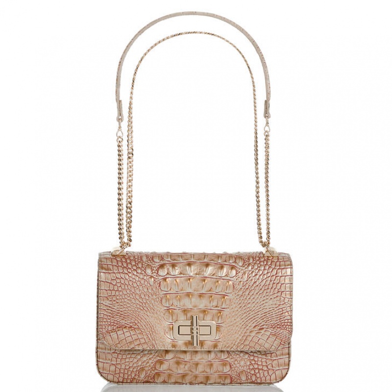 Rose Gold Women's Brahmin Rosalie Crossbody Bags | 0893JXONH