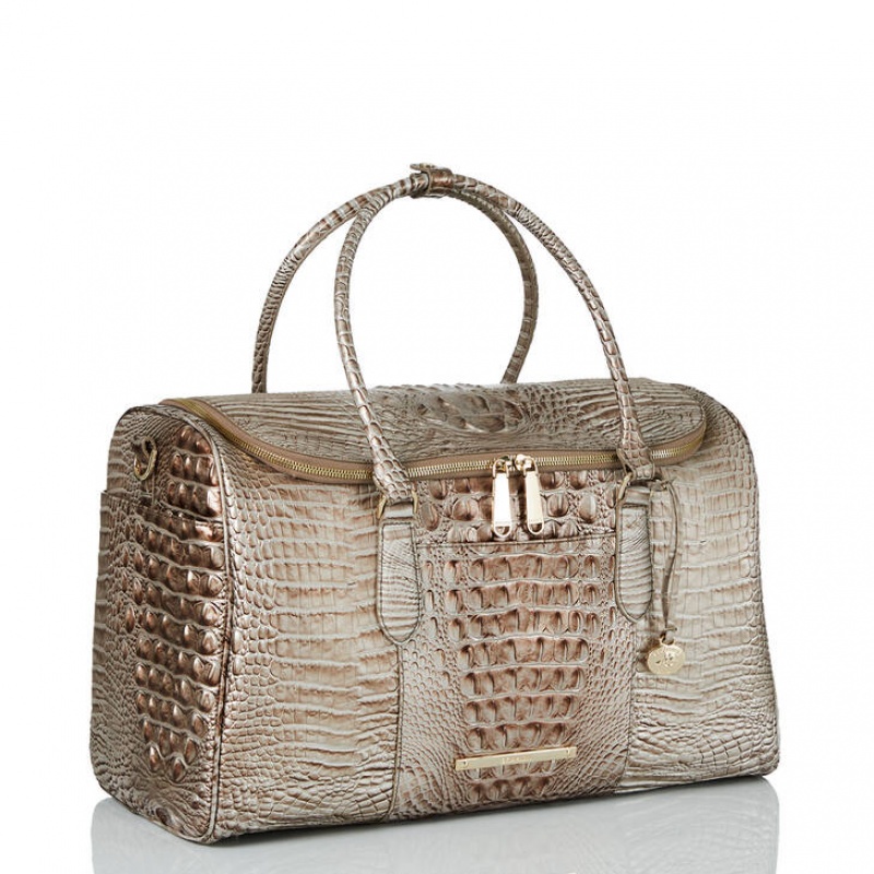 Silver Women's Brahmin Talulla Travel Bags | 2463ZMLCA