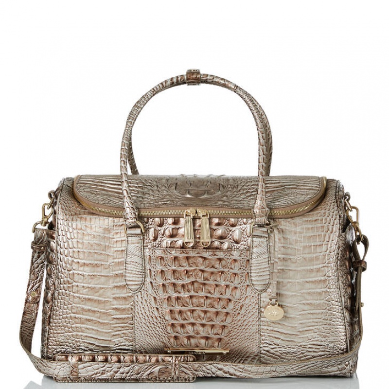 Silver Women's Brahmin Talulla Travel Bags | 2463ZMLCA