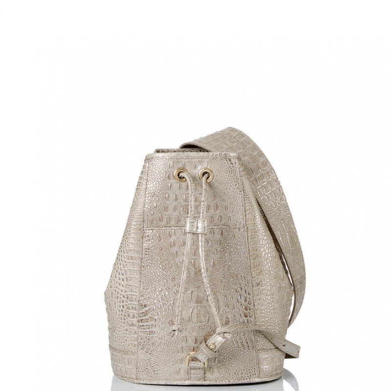 White Women's Brahmin Allie Backpacks | 6481ENRLI