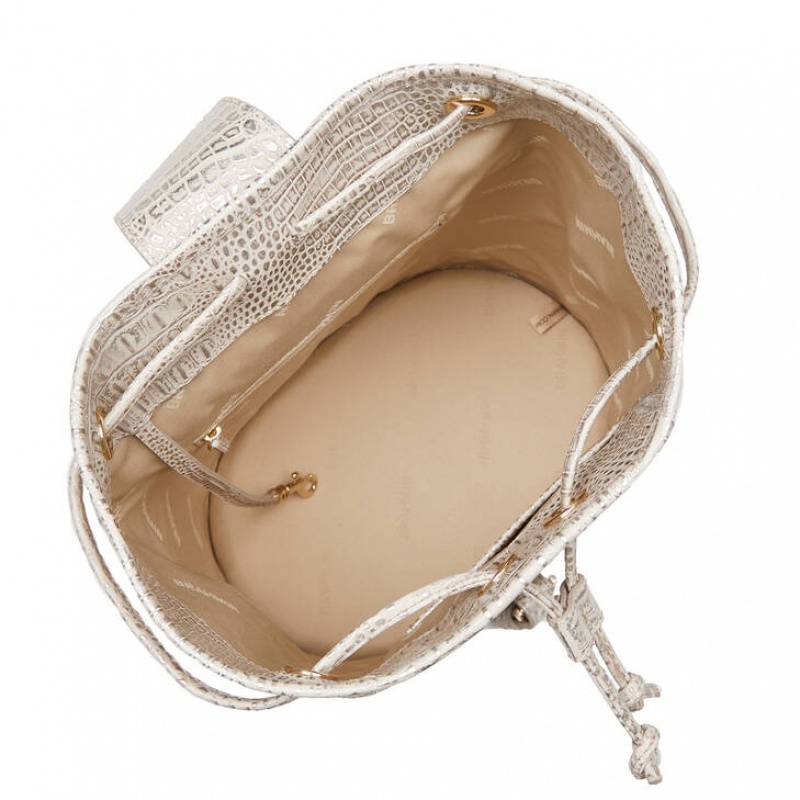 White Women's Brahmin Allie Backpacks | 6481ENRLI