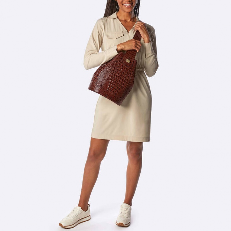 White Women's Brahmin Allie Backpacks | 6481ENRLI