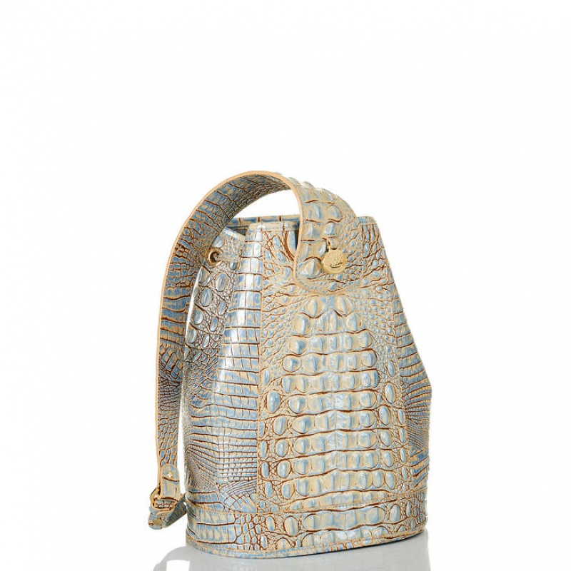 White Women's Brahmin Allie Bucket Bags | 5372GPFCQ