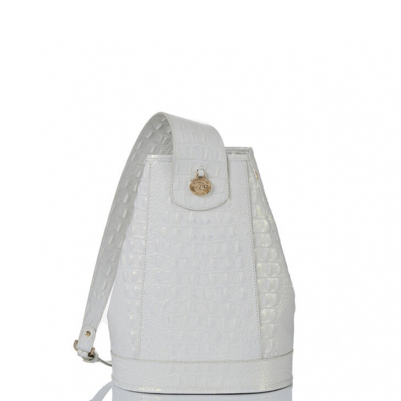 White Women\'s Brahmin Allie Bucket Bags | 6182QRSGN