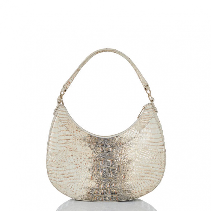 White Women's Brahmin Bekka Shoulder Bags | 4756FDOEB