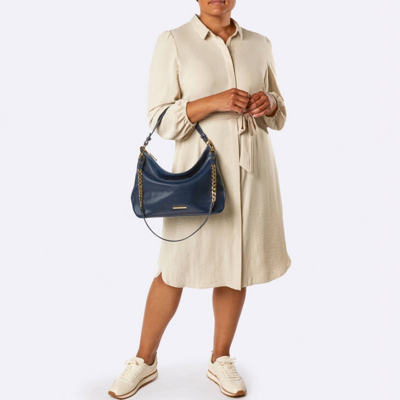 White Women's Brahmin Heather Shoulder Bags | 4083AHCMP