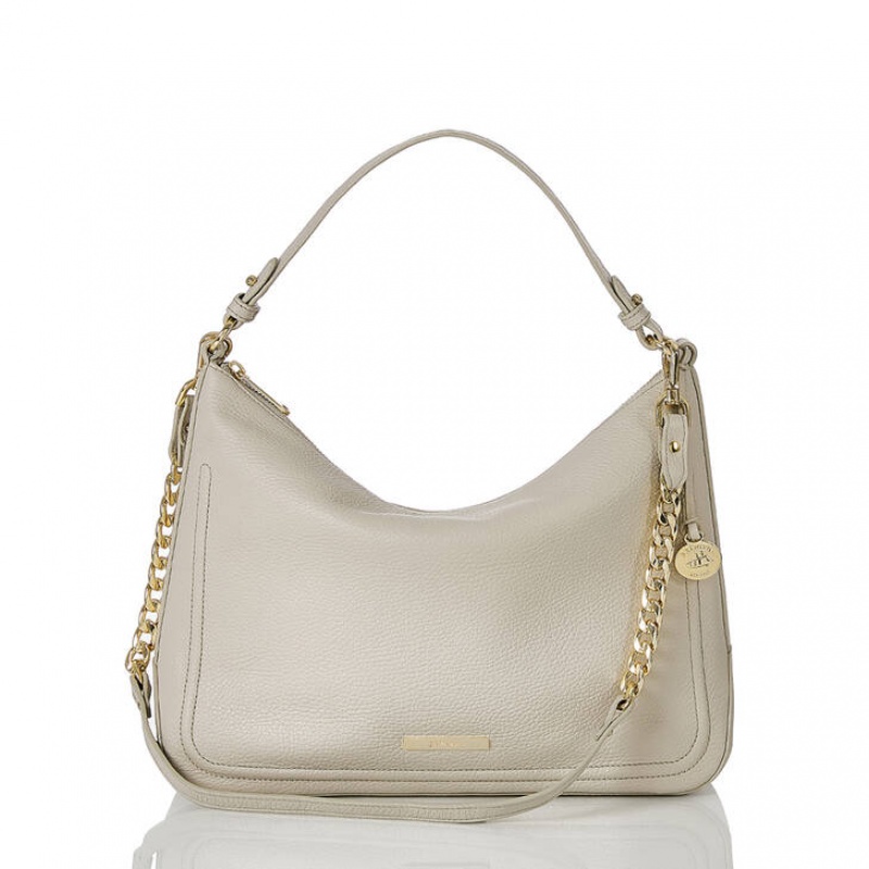 White Women\'s Brahmin Heather Shoulder Bags | 7682CHTRA