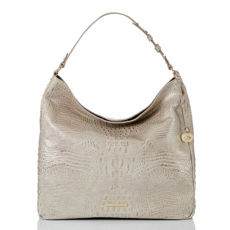 White Women\'s Brahmin Isabella Shoulder Bags | 9504TQKEV