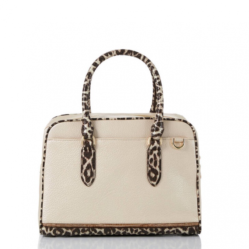 White Women's Brahmin Marissa Satchel Bags | 9051XBRLY