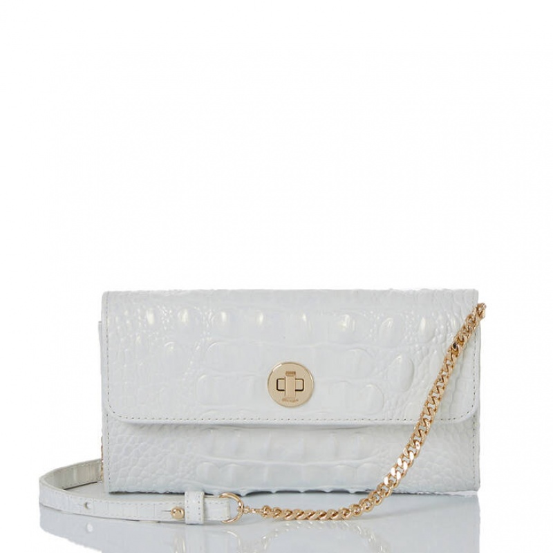 White Women\'s Brahmin Polina Crossbody Bags | 0658UVDHS