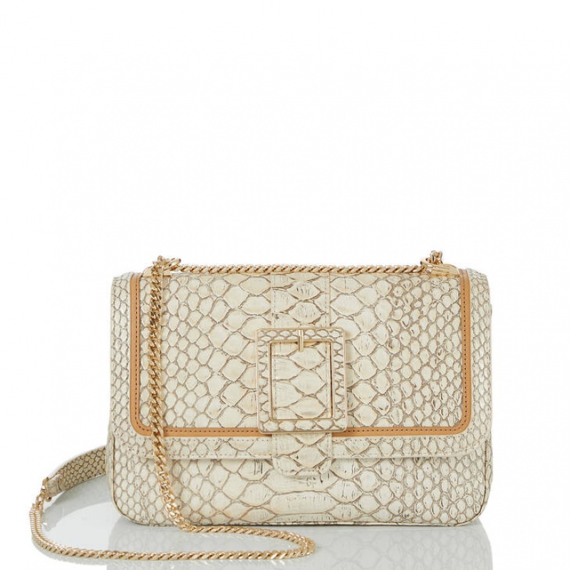 White Women\'s Brahmin Rosalie Crossbody Bags | 6349CWEMY