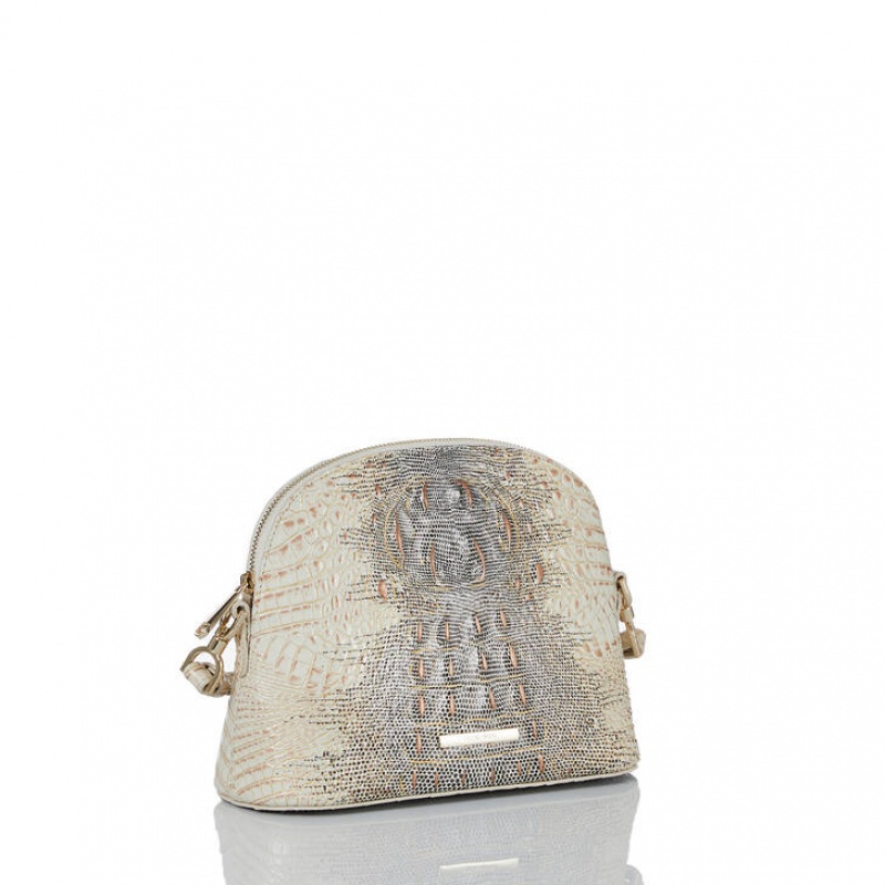 White Women's Brahmin Small Georgina Crossbody Bags | 5784ZLTCB