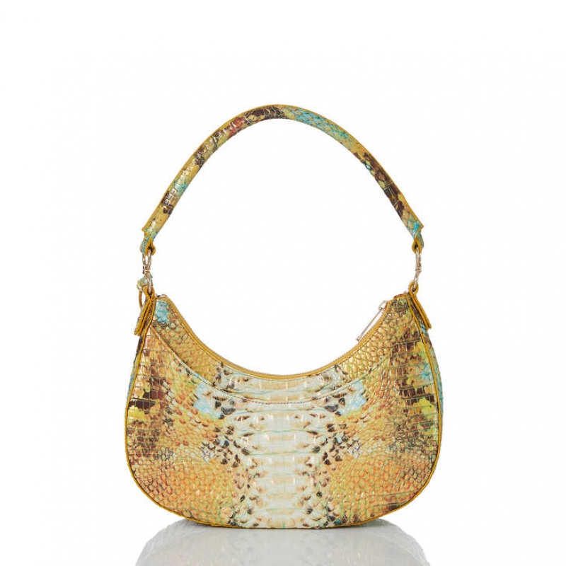 Yellow Women's Brahmin Small Bekka Shoulder Bags | 6985VWOKB